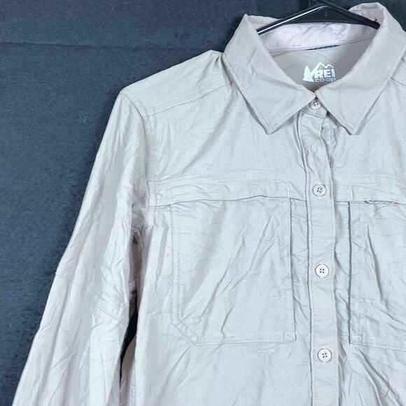 REI CO OP Womens Shirt Brown Sahara Button Down Breathable Stretch XS - Picture 4 of 12